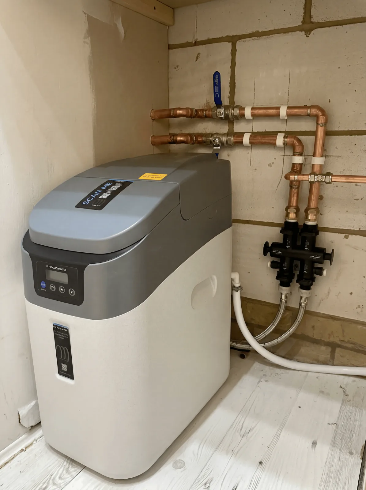 Storage tank tucked under cabinetry Chandlers Ford